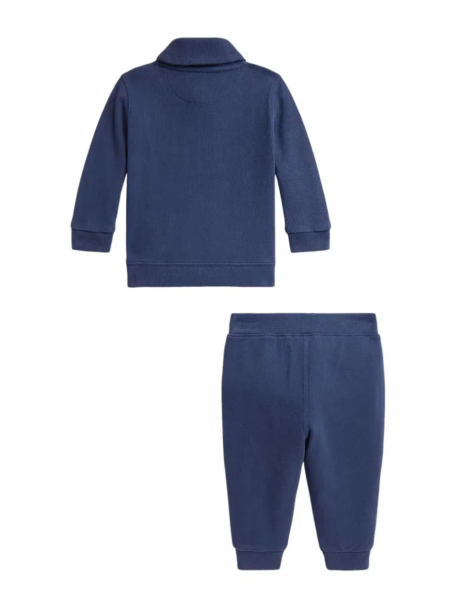 Комплект из свитшота и брюк, с фирменной вышивкой Polo Ralph Lauren — изображение 2 из 4, темно-синий