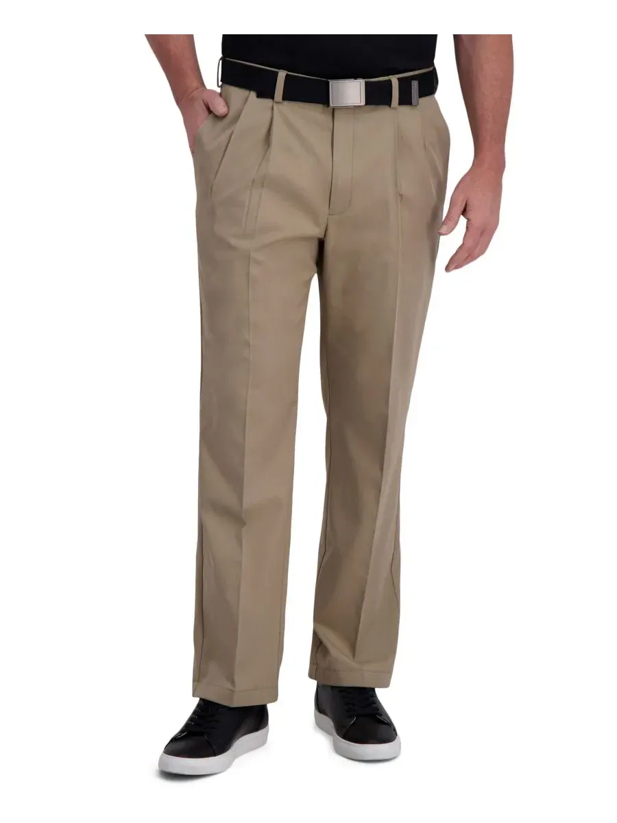 Брюки классические с защипами Cool Right Performance Flex Classic Fit Pleat Front Pant Haggar — 1