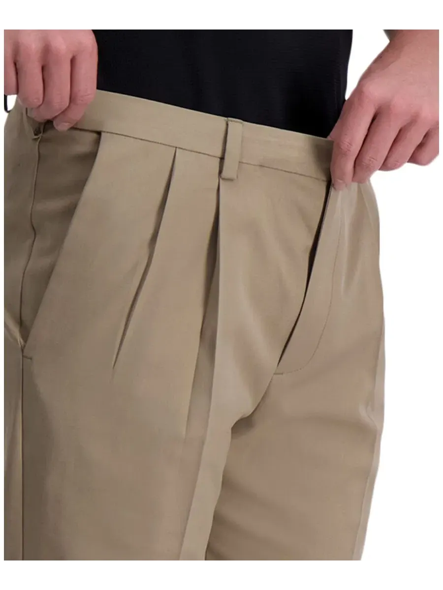Брюки классические с защипами Cool Right Performance Flex Classic Fit Pleat Front Pant Haggar — 4