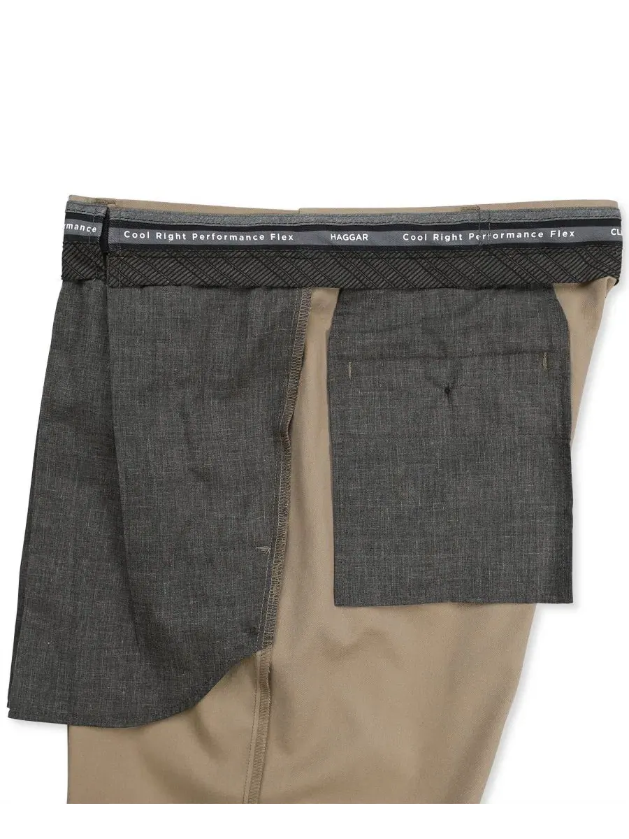 Брюки классические с защипами Cool Right Performance Flex Classic Fit Pleat Front Pant Haggar — 6