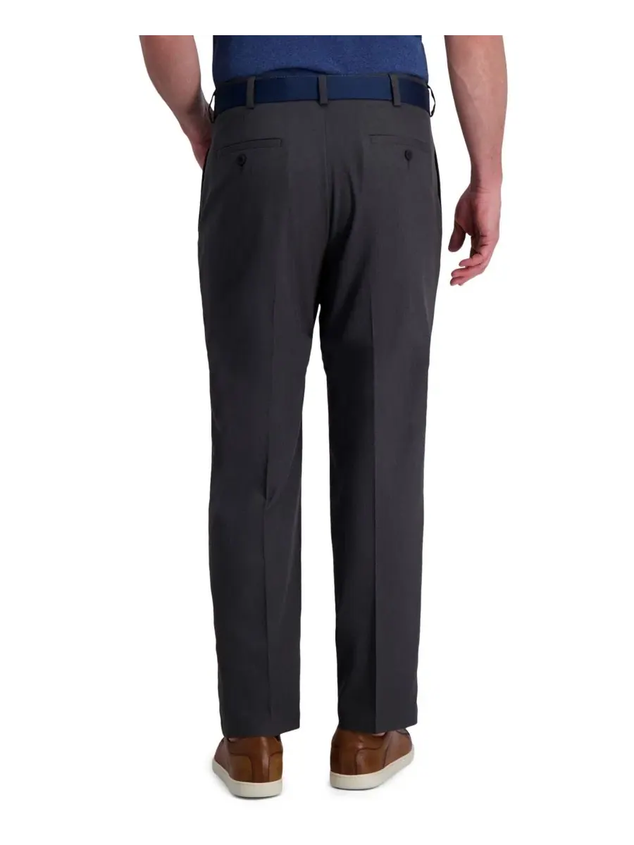 Брюки классические со стрелками Cool Right Performance Flex Classic Fit Pleat Front Haggar — изображение 2 из 7, серый
