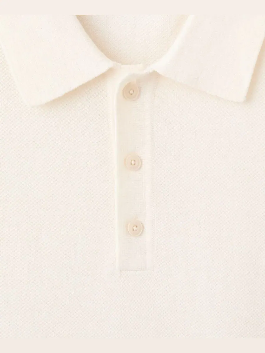 Мужская футболка-поло из мелкого трикотажа, модель Fine-Knit Cotton Polo Shirt MANGO — изображение 5 из 6