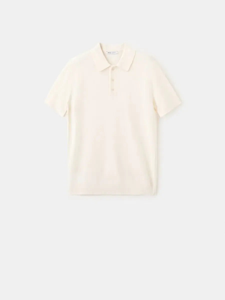 Мужская футболка-поло из мелкого трикотажа, модель Fine-Knit Cotton Polo Shirt MANGO — изображение 6 из 6
