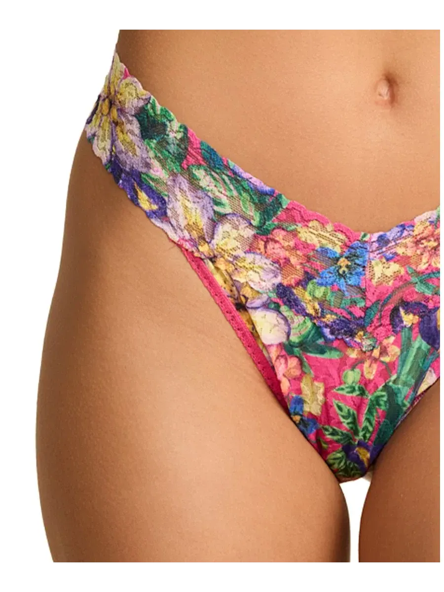 Трусы-слипы с заниженной посадкой, кружевные, модель Printed Original Rise Hanky Panky — изображение 2 из 3, розовый