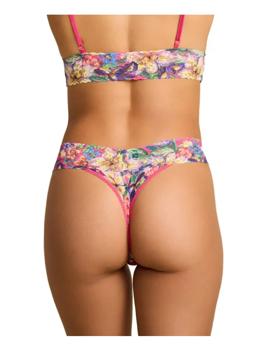 Трусы-слипы с заниженной посадкой, кружевные, модель Printed Original Rise Hanky Panky — изображение 3 из 3, розовый