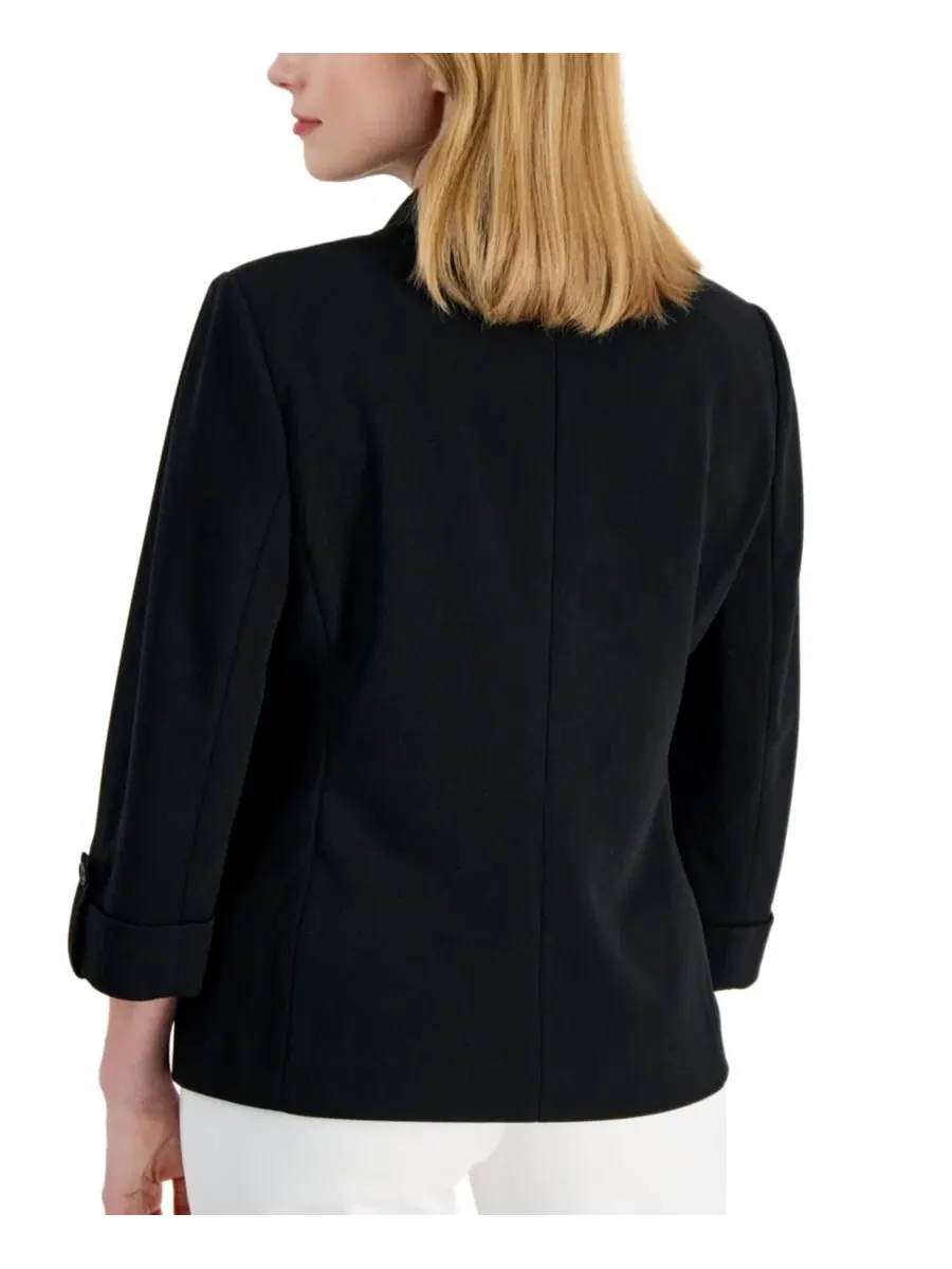 Костюм из трикотажа с блейзером и брюками Anne Klein Essentials — изображение 2 из 3, черный