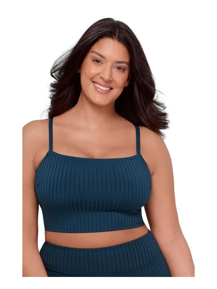 Топ для плавания с квадратным вырезом S3 Apparel — изображение 1 из 3, синий