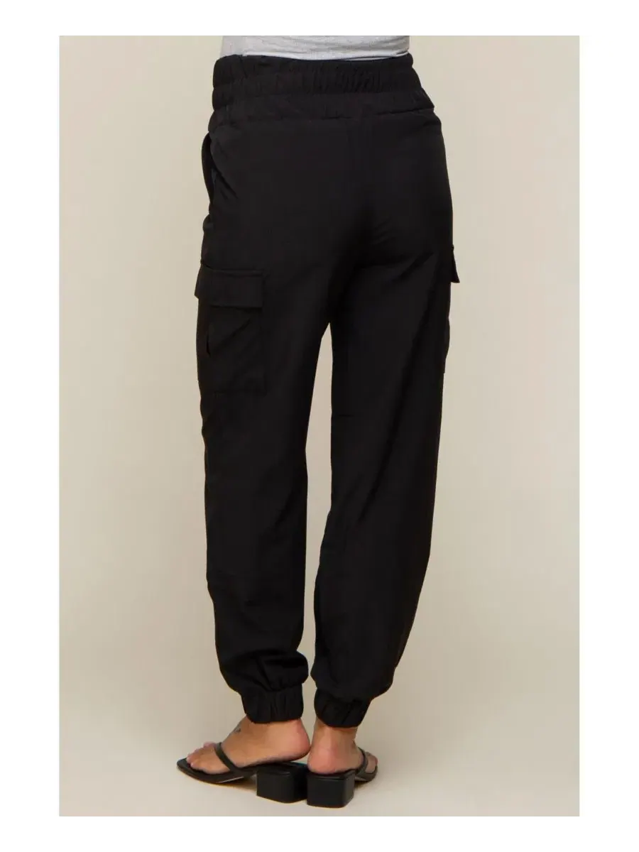 Женские джоггеры с карго-карманами, модель Cargo Pocket Maternity Joggers Pinkblush — изображение 4 из 10, черный