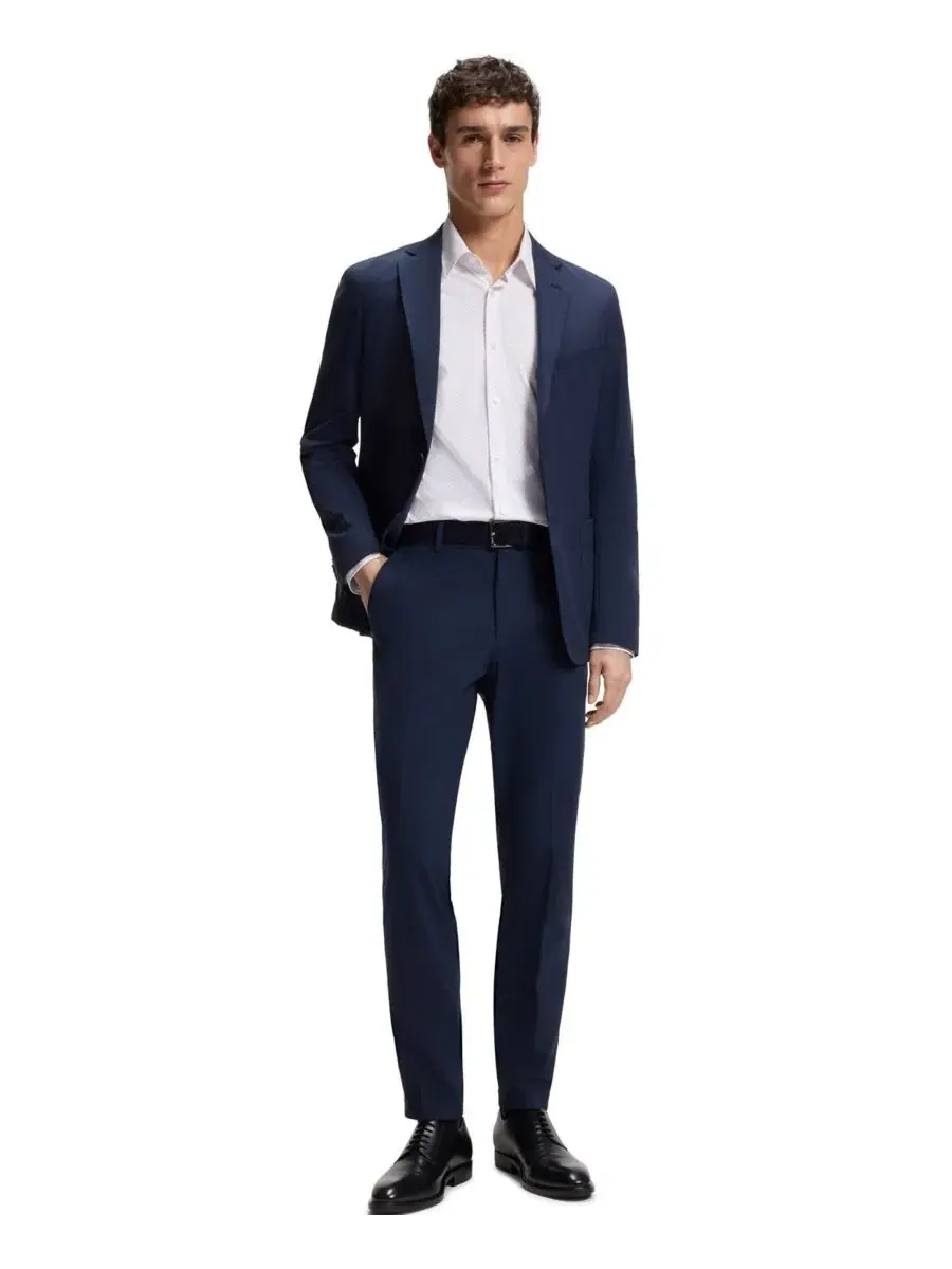 Рубашка с длинным рукавом Performance-Stretch Jersey Hugo Boss — изображение 3 из 5, розовый