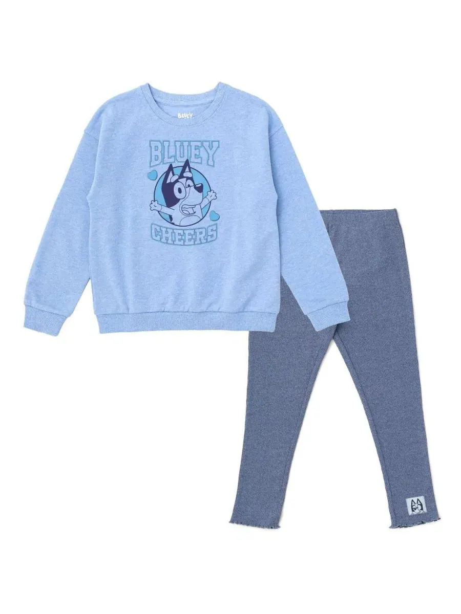 Комплект из свитшота и леггинсов Bluey Bluey Heather Blue — синий