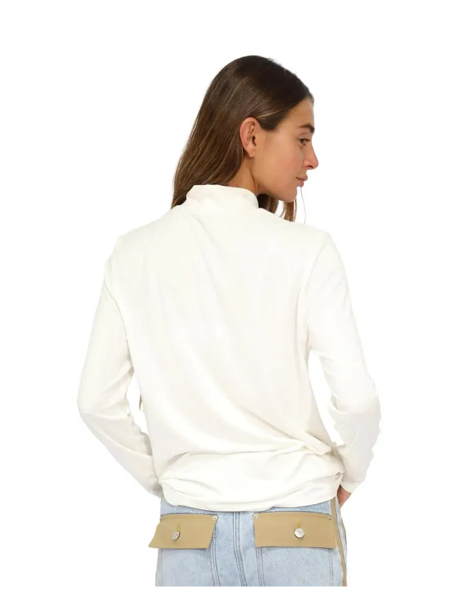 Женский лонгслив с рулонным воротником Easy Love Long Sleeve Top Belle & Bloom — изображение 5 из 5, белый