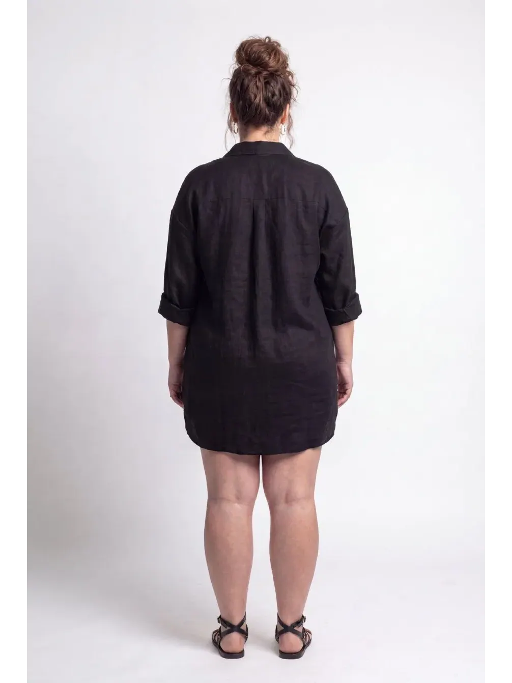 Пляжная рубашка-oversize с длинным рукавом, модель Go-Anywhere Swimsuits for All — изображение 2 из 3, черный