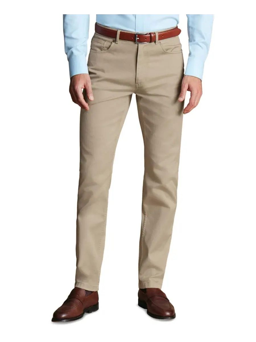 Джинсы с зауженным кроем Charles Tyrwhitt — изображение 1 из 5, серый