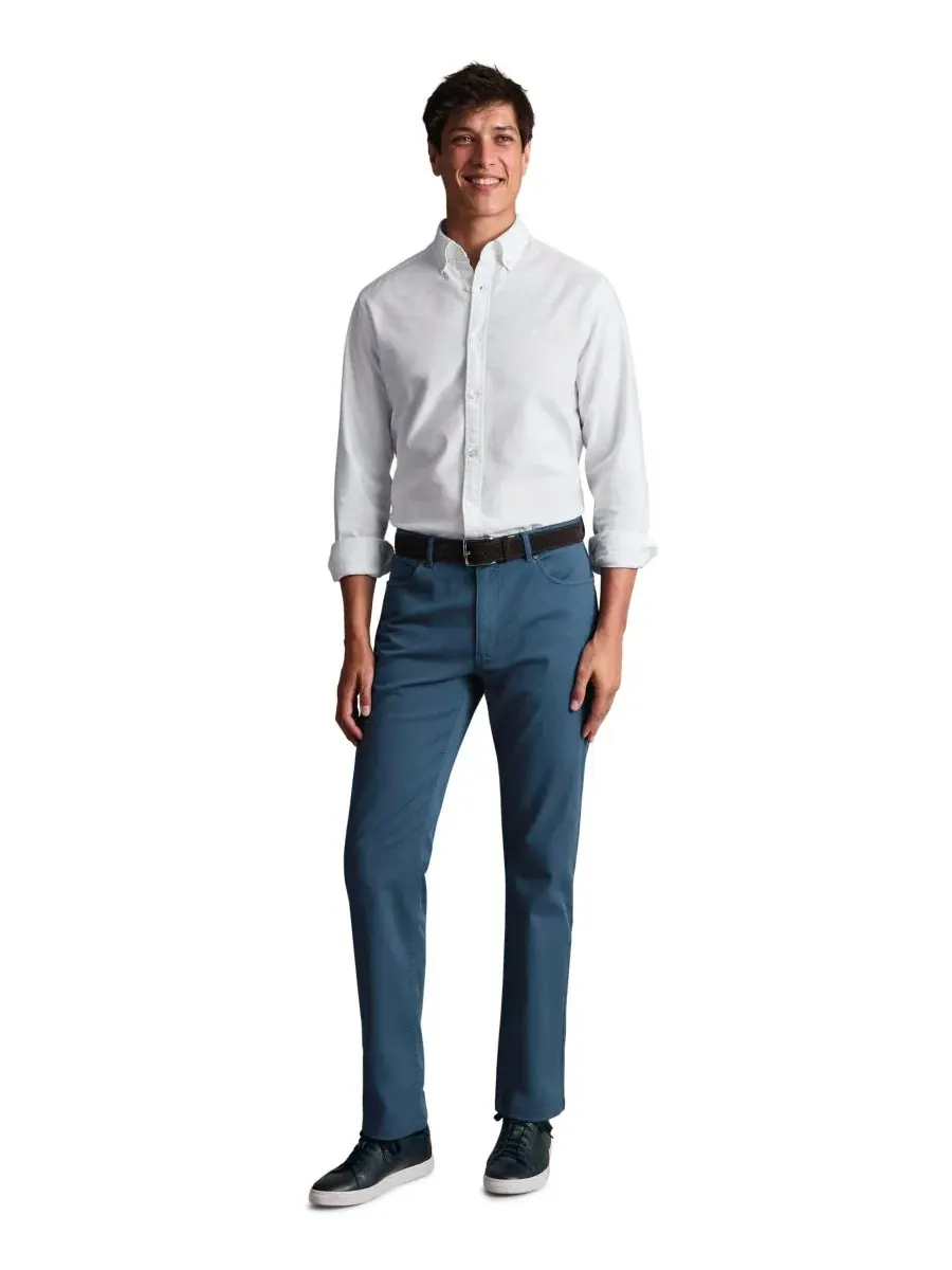 Джинсы прямого кроя Slim Fit Charles Tyrwhitt — изображение 2 из 5, джинсовый синий синий