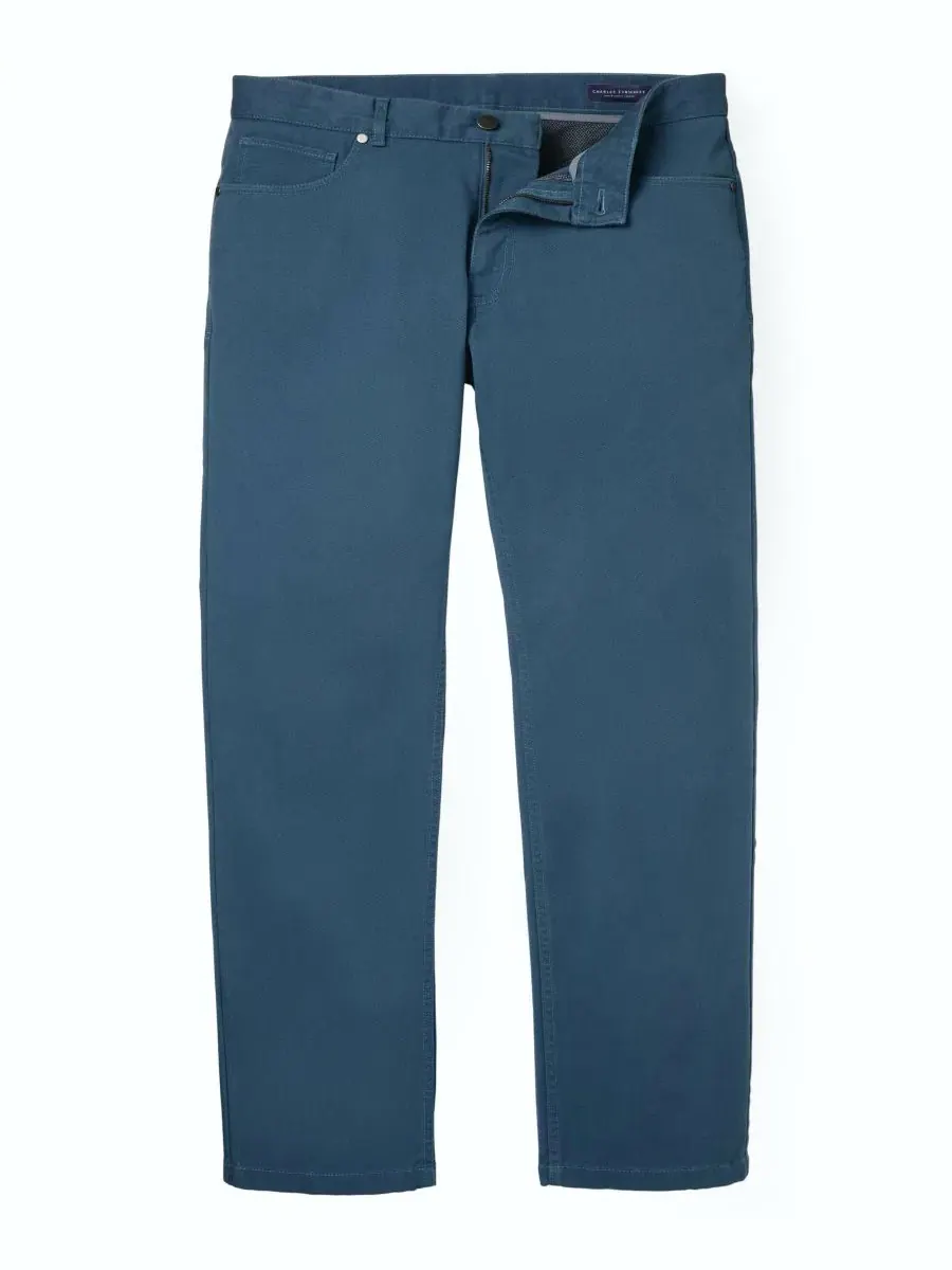 Джинсы прямого кроя Slim Fit Charles Tyrwhitt — изображение 4 из 5, джинсовый синий синий