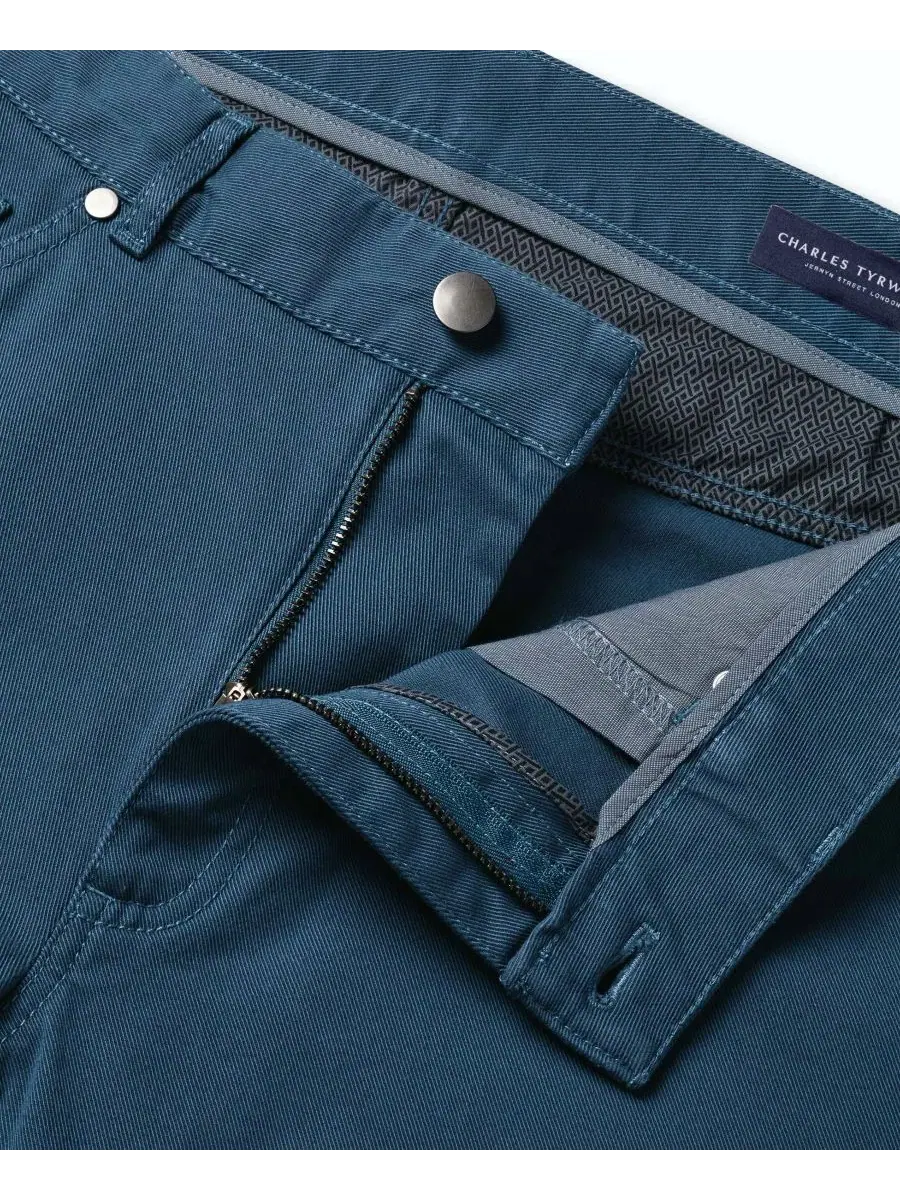 Джинсы прямого кроя Slim Fit Charles Tyrwhitt — изображение 5 из 5, джинсовый синий синий