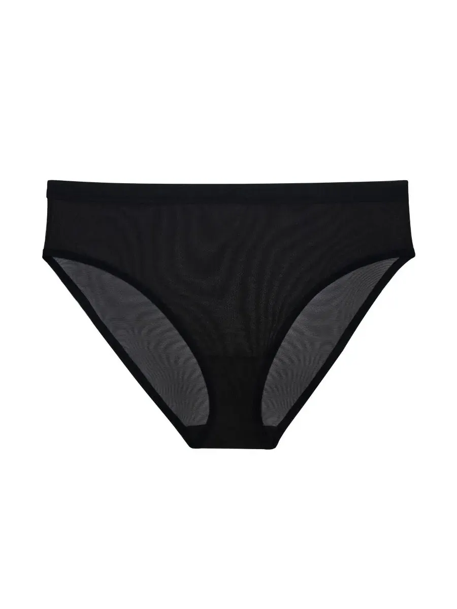 Женские трусы-слипы из сетки с высокой посадкой, модель High Cut Curvy Couture — изображение 4 из 4, черный