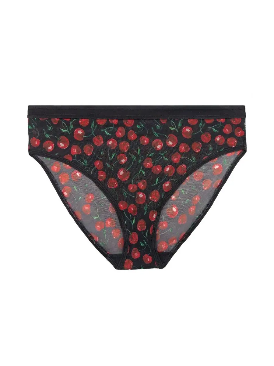 Женские трусы-слипы из сетки с высокой посадкой, модель Sheer Mesh High Cut Brief Curvy Couture — изображение 2 из 4