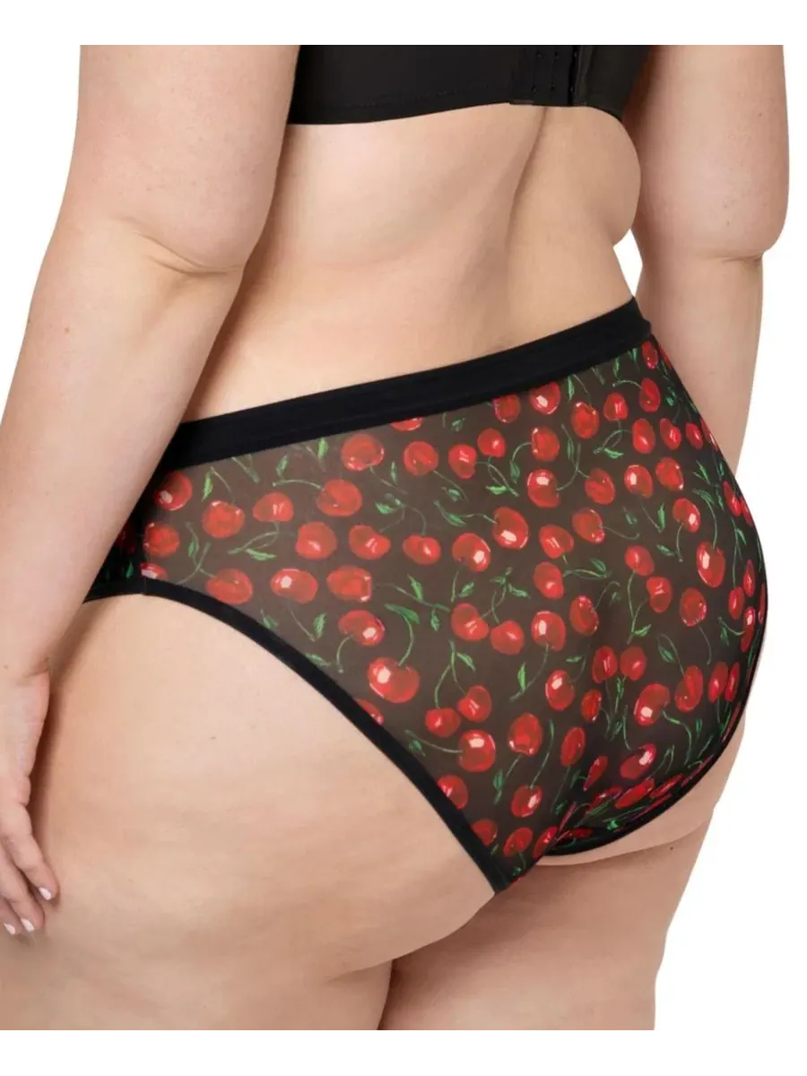 Женские трусы-слипы из сетки с высокой посадкой, модель Sheer Mesh High Cut Brief Curvy Couture — изображение 3 из 4