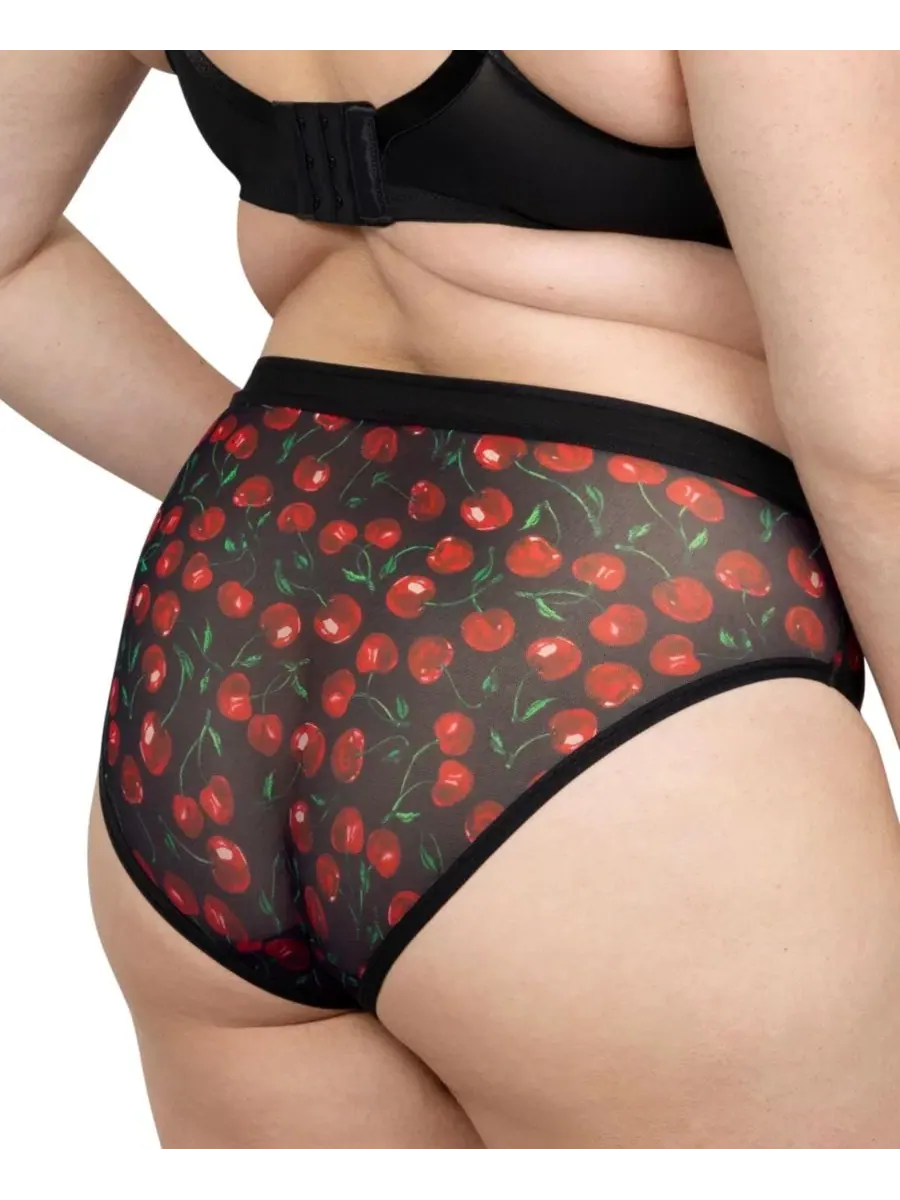 Женские трусы-слипы из сетки с высокой посадкой, модель Sheer Mesh High Cut Brief Curvy Couture — изображение 4 из 4