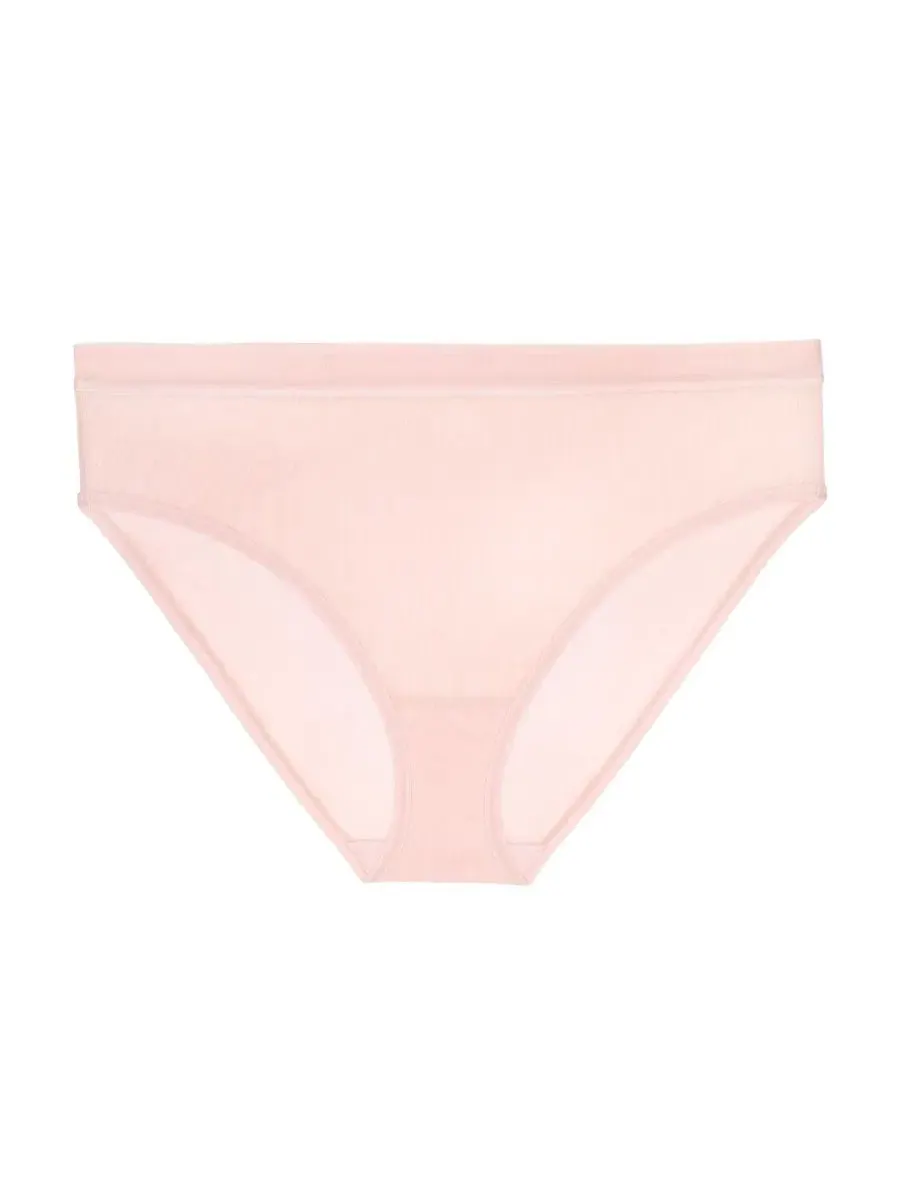 Женские трусы-слипы из сетки с высоким вырезом, модель Sheer Mesh High Cut Curvy Couture — изображение 2 из 3, розовый