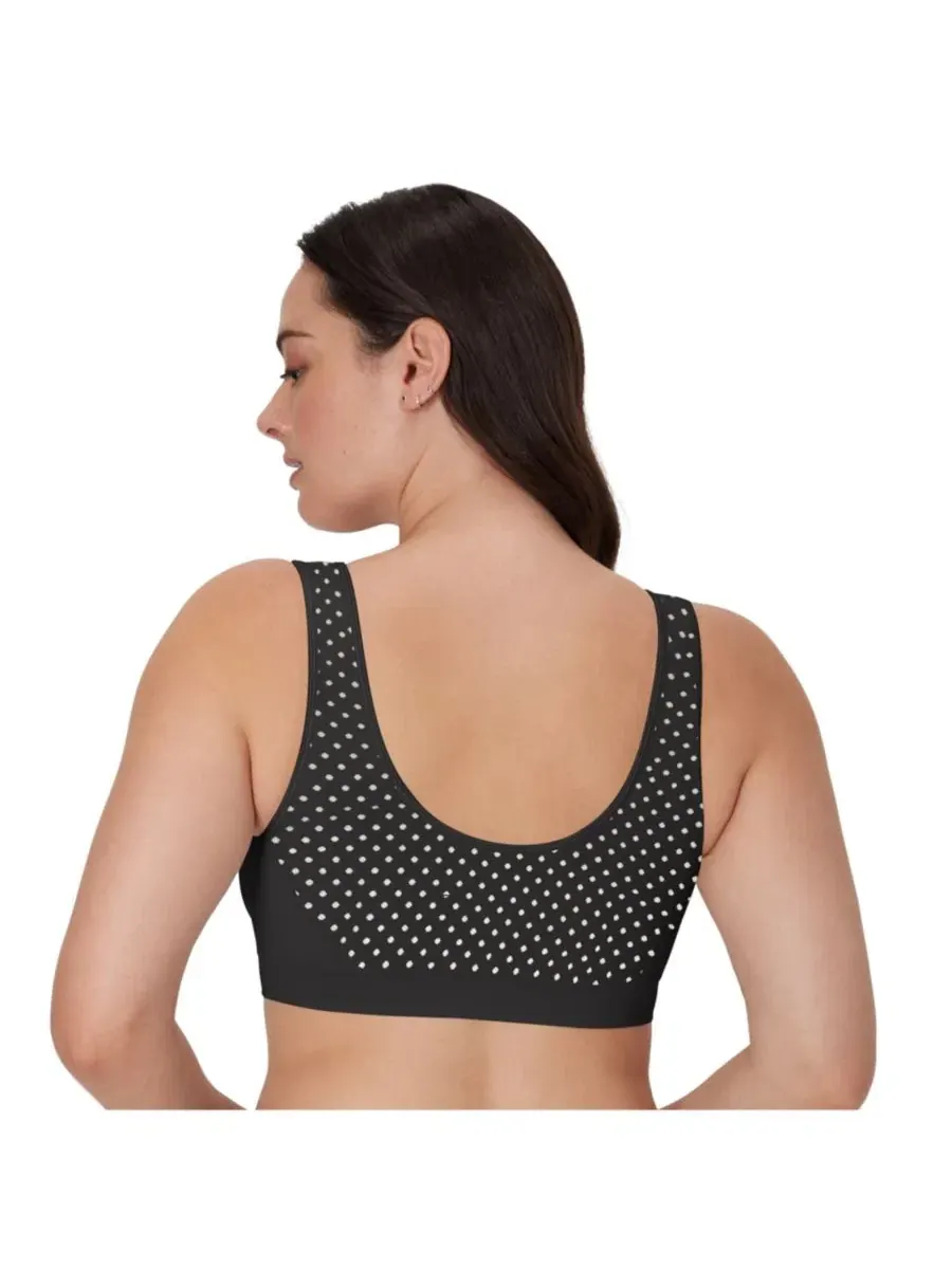 Комплект бюстгальтера и трусов One Smooth U Wireless Black And White Dot Bali — изображение 2 из 2, черный белый