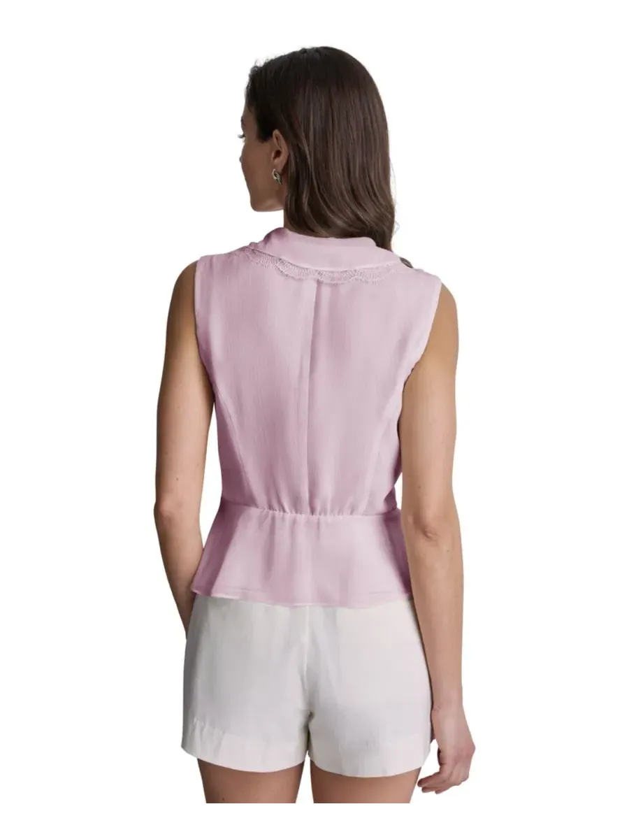 Блузка без рукавов с рюшами Rosette BCBG — изображение 4 из 6