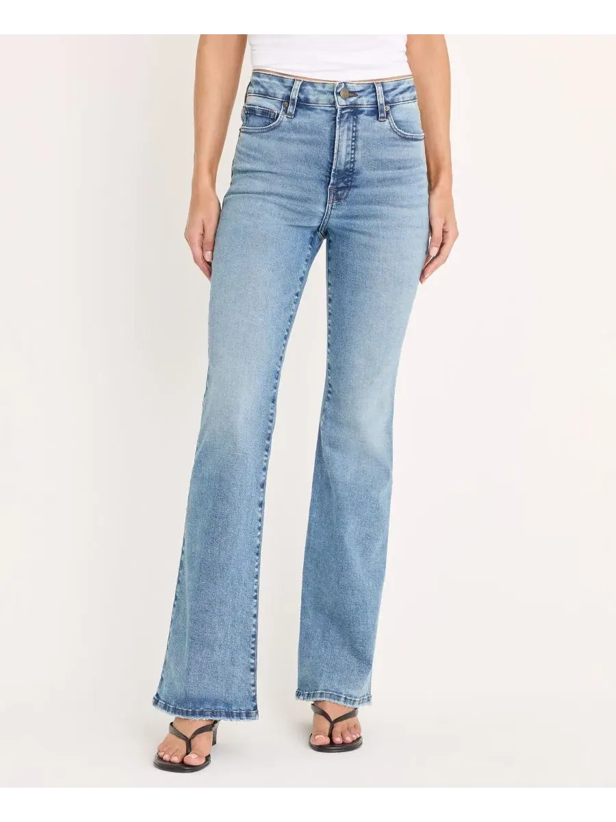 Джинсы-клеш с высокой посадкой Good Classic Bootcut Good American — синий