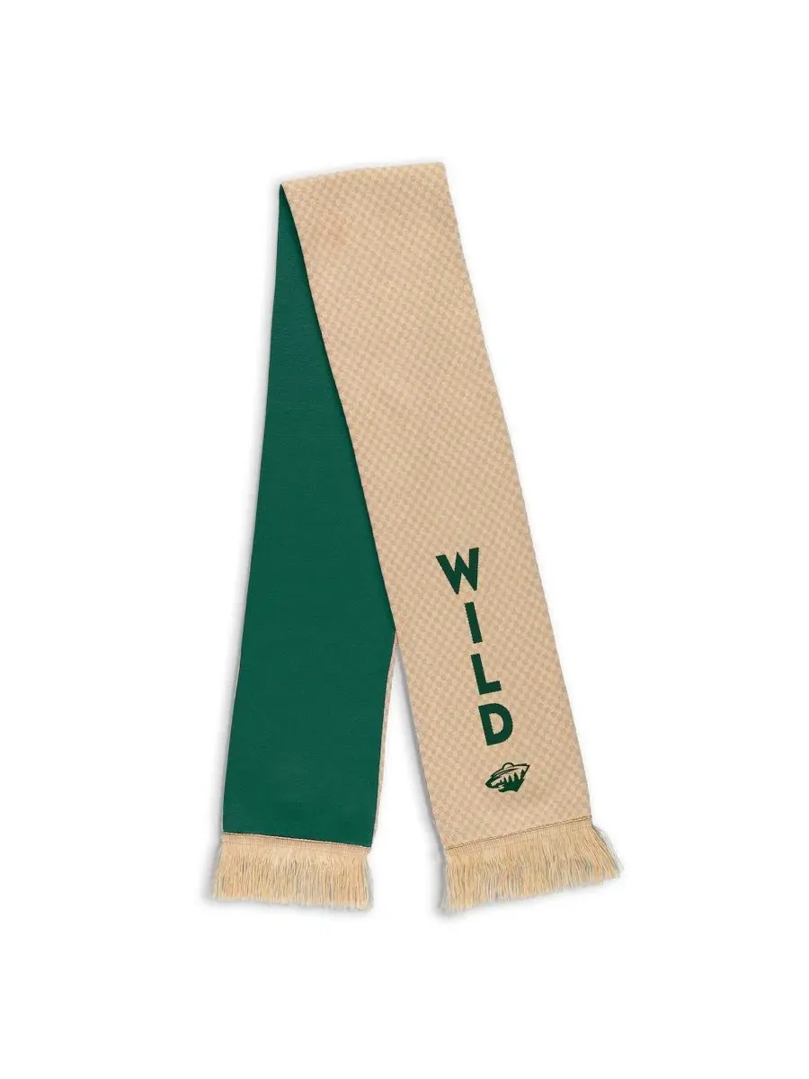 Комплект из шарфа и перчаток с принтом Minnesota Wild Tonal Microcheck WEAR by Erin Andrews — изображение 2 из 3, бежевый
