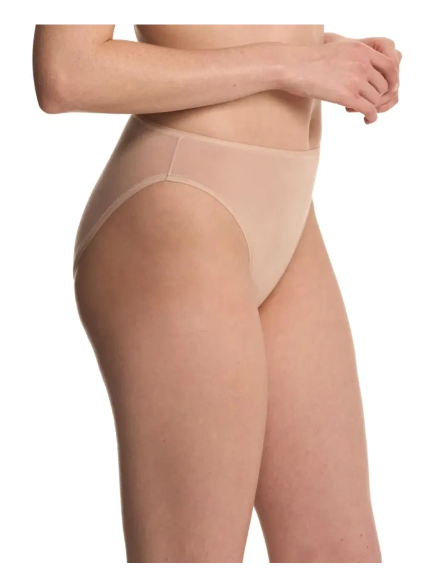 Трусы-слипы высокие Natori Bliss Bare Cotton, 2 шт., Lt. Mocha — изображение 3 из 4