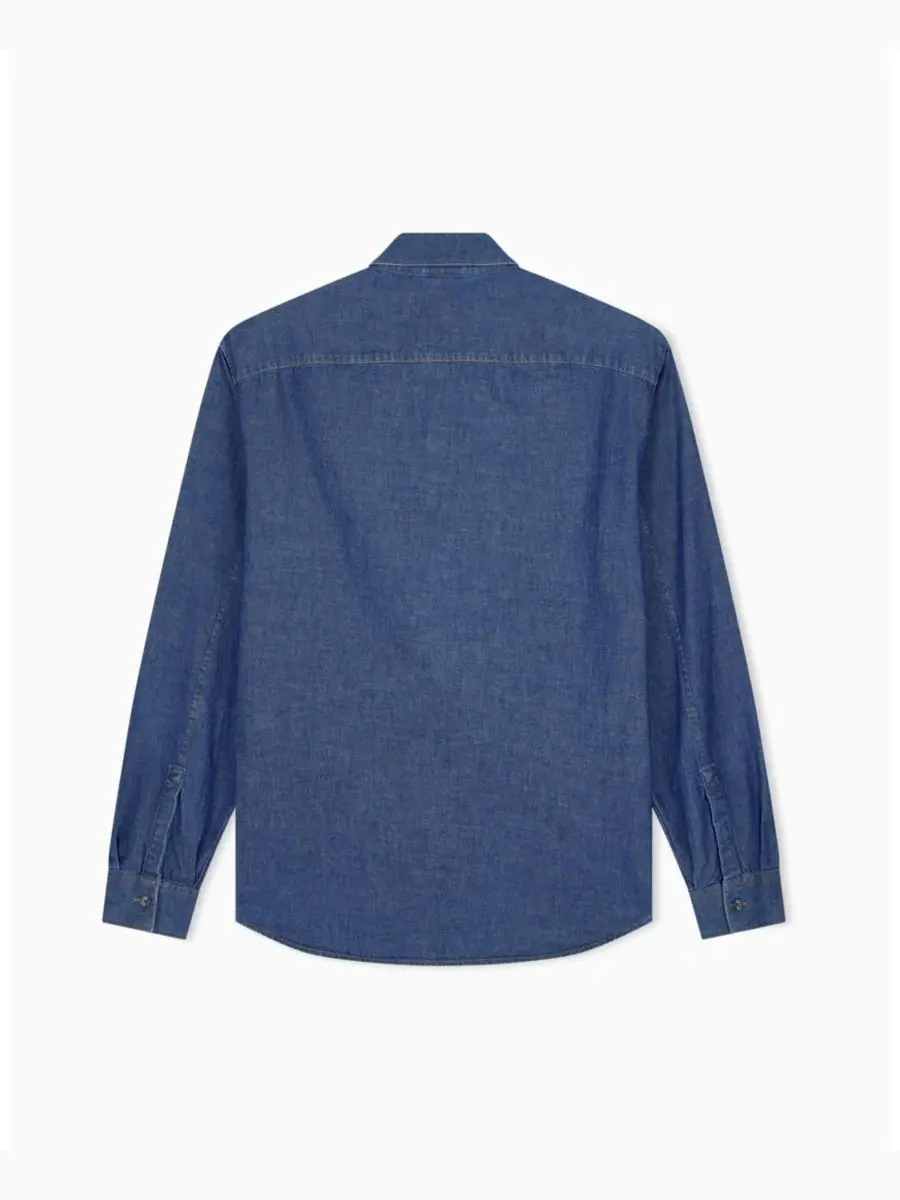 Мужская рубашка из денима с длинным рукавом A|X Armani Exchange — изображение 3 из 8