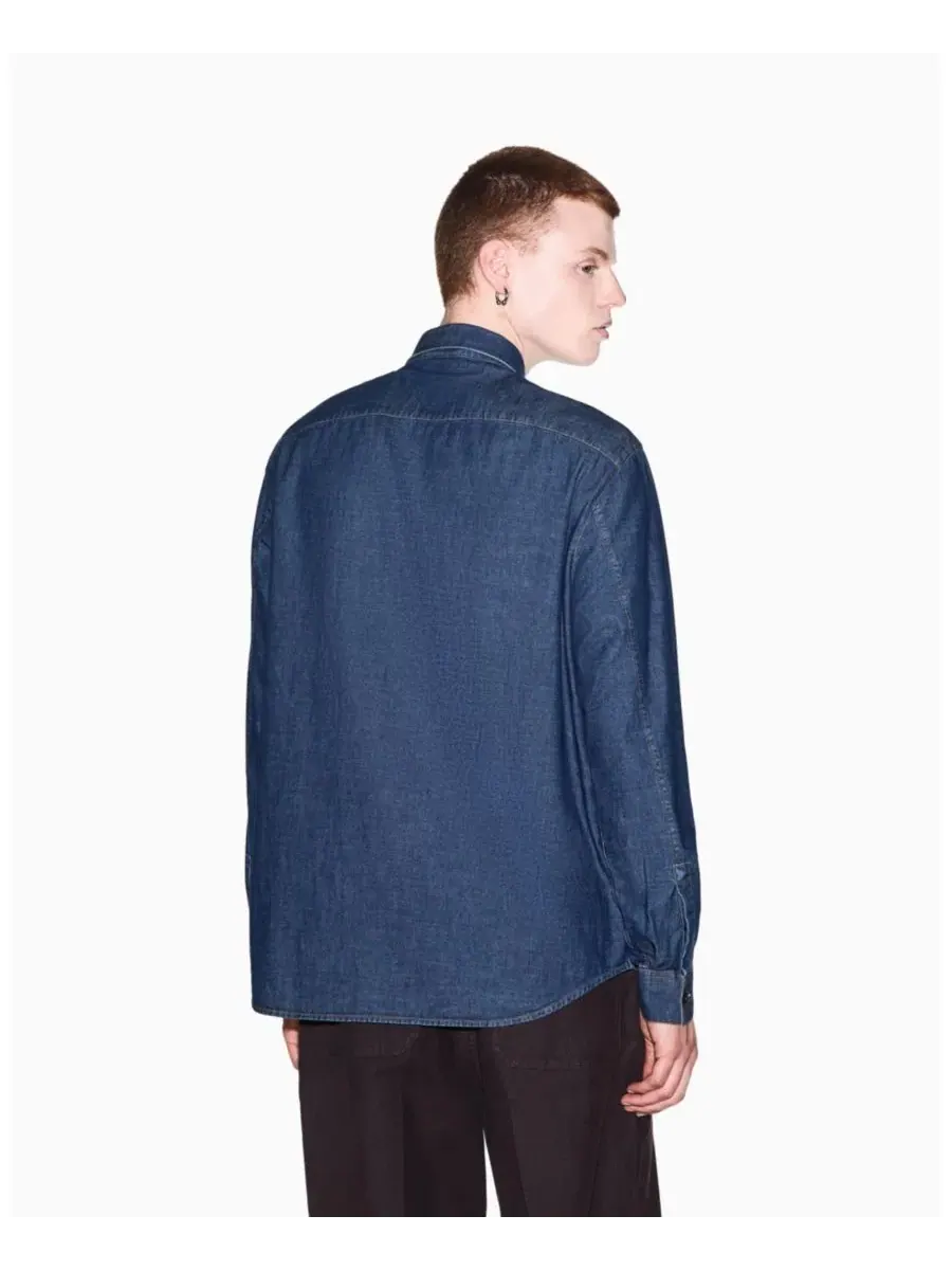 Мужская рубашка из денима с длинным рукавом A|X Armani Exchange — изображение 4 из 8