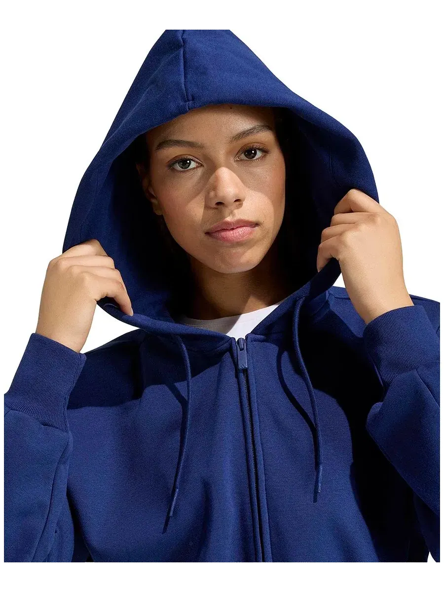 Женская куртка-худи на молнии с капюшоном из флиса Essentials Contemporary Full-Zip Hooded Jacket — изображение 4 из 5, синий