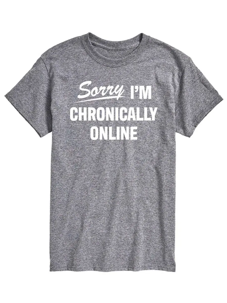 Футболка с принтом Sorry Im Chronically Online AIRWAVES — изображение 1 из 3, приглушенный