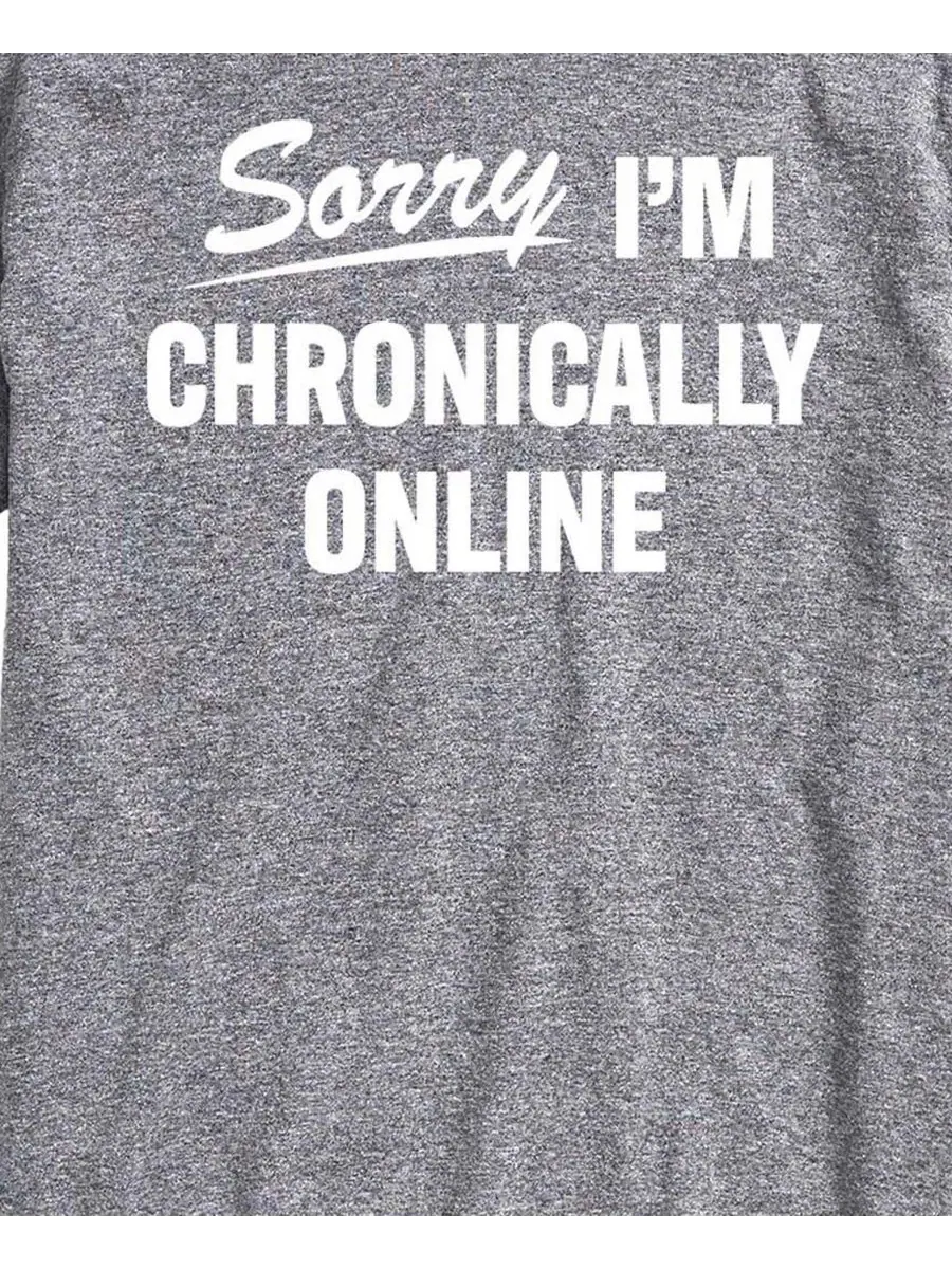 Футболка с принтом Sorry Im Chronically Online AIRWAVES — изображение 3 из 3, приглушенный