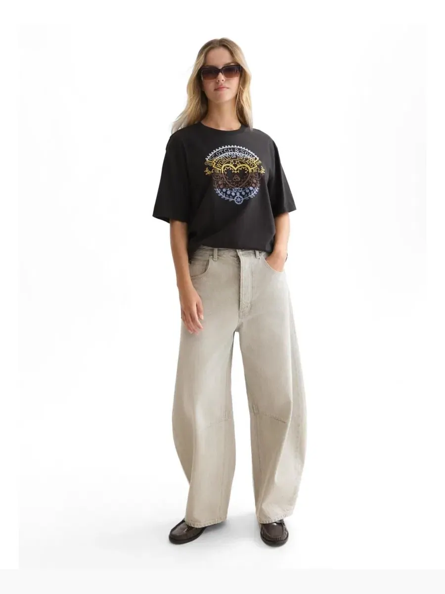 Футболка свободного кроя с вышивкой SCOTCH & SODA — изображение 2 из 5, серый