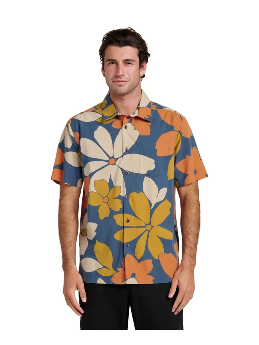 Мужская классическая рубашка Quiksilver Flower Power Quiksilver Waterman, Sargasso Sea — изображение 1 из 3