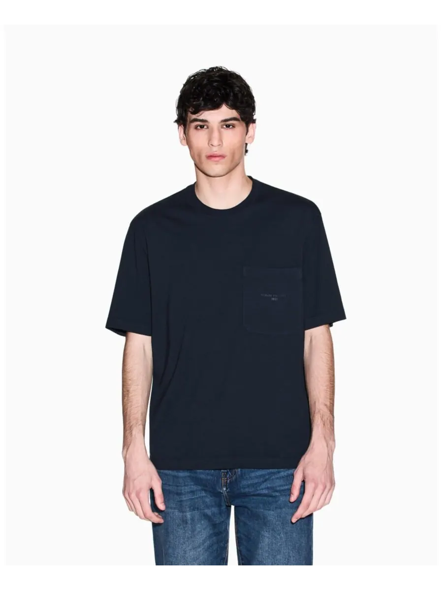Мужская футболка с графическим принтом на спине A|X Armani Exchange — синий