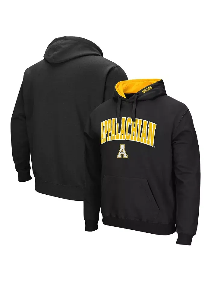 Мужская толстовка с капюшоном Appalachian State Mountaineers с аркой и логотипом Colosseum — черный