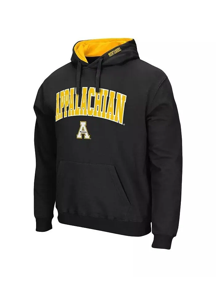 Мужской пуловер с капюшоном Appalachian State Mountaineers Arch и логотипом Colosseum — изображение 2 из 3, серый