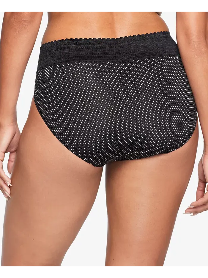Трусы Warners® No Pinching No Problems® Dig-Free Comfort Waist with Lace Microfiber Hi-Cut 5109 — изображение 2 из 2, черный