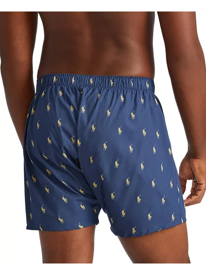 Мужские классические хлопковые боксеры, 3 шт Polo Ralph Lauren — изображение 2 из 5, синий