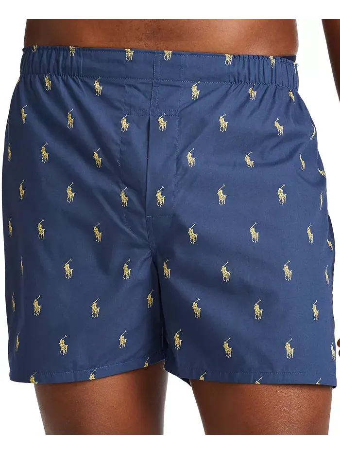Мужские классические хлопковые боксеры, 3 шт Polo Ralph Lauren — изображение 3 из 5, синий
