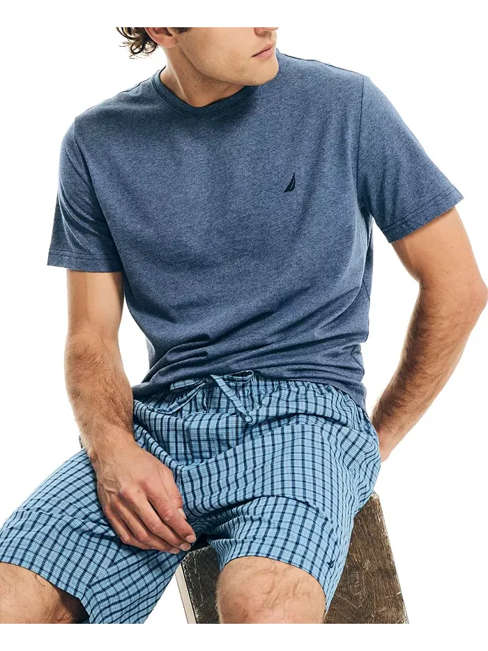 Мужская трикотажная пижамная футболка Nautica — изображение 4 из 8, синий индиго
