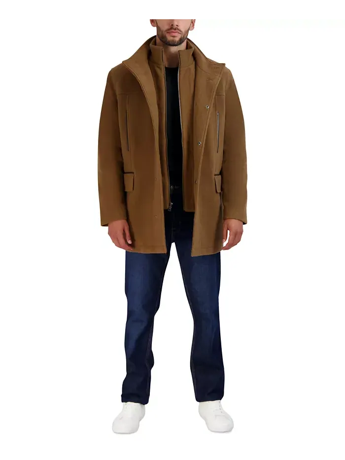 Мужское теплое пальто на меху Car Coat Cole Haan
