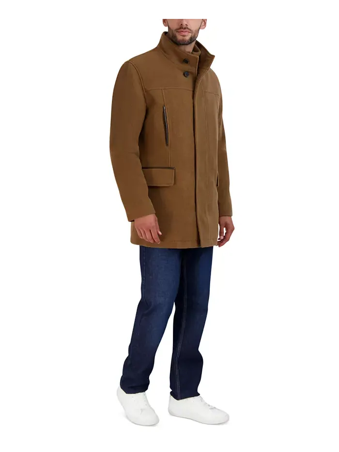 Мужское теплое пальто на меху Car Coat Cole Haan — изображение 3 из 3, верблюжий