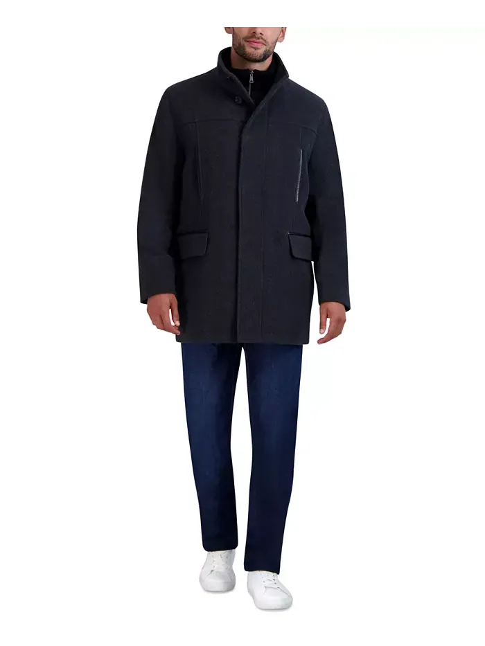 Мужское теплое пальто на меху Car Coat Cole Haan