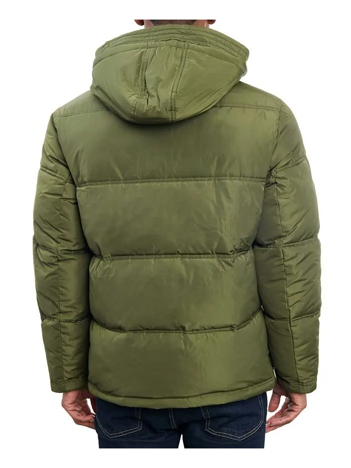 Мужская парка с капюшоном на флисовой подкладке Lucky Brand — изображение 2 из 3, оливковый