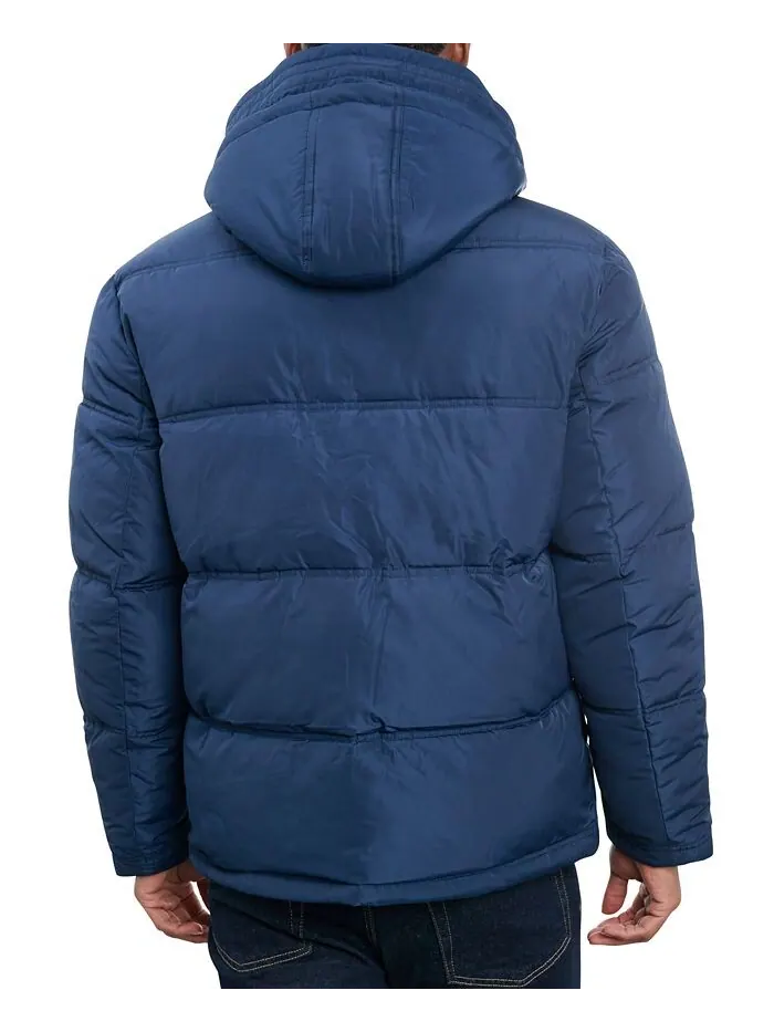 Мужская парка с капюшоном на флисовой подкладке Lucky Brand — изображение 2 из 4, темно-синий