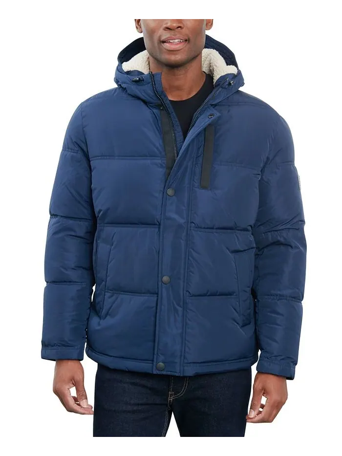 Мужская парка с капюшоном на флисовой подкладке Lucky Brand — изображение 4 из 4, темно-синий
